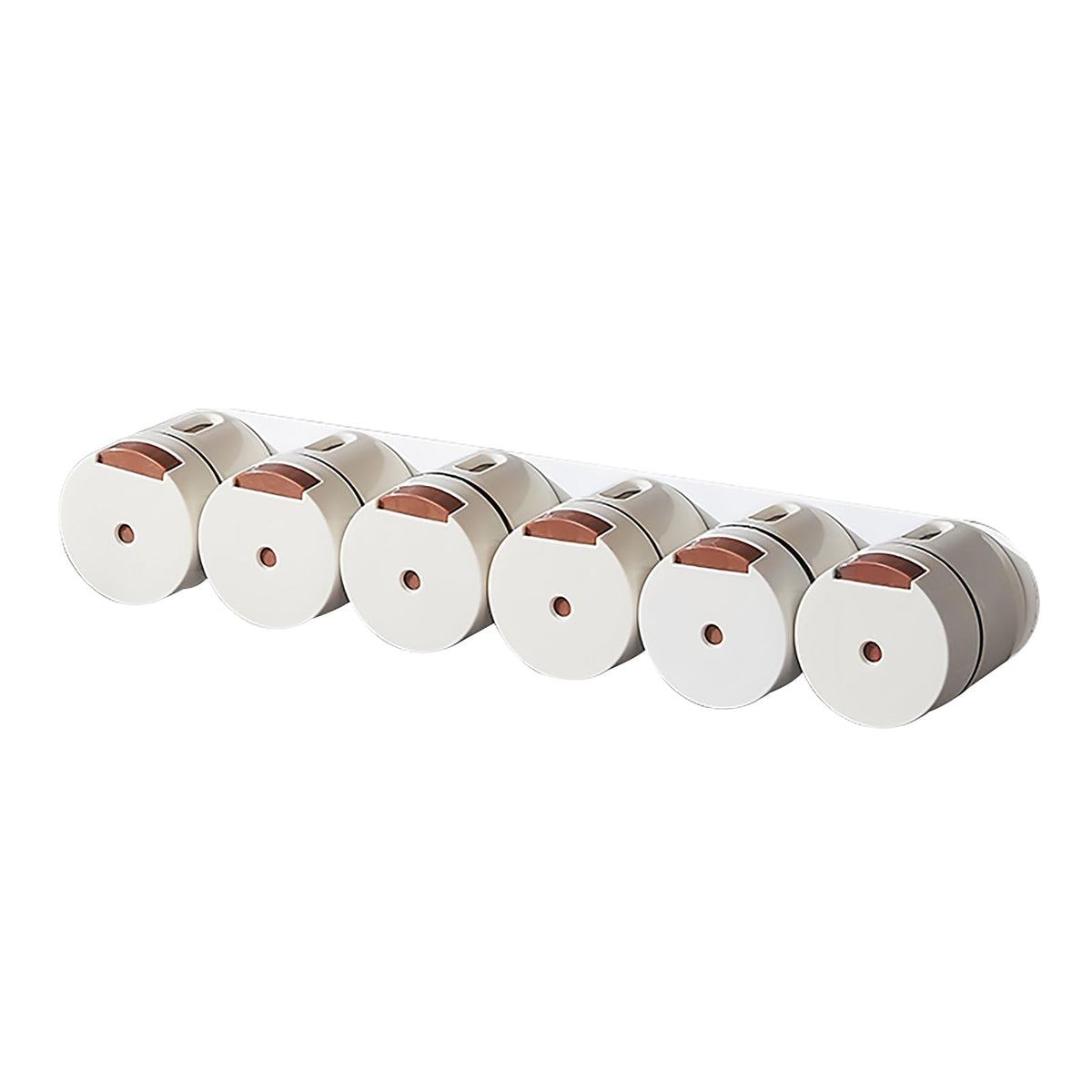 6 PCS Magnetic Salt and Pepper Shaker Set with Dosing Button - Moisture-Proof Plastic Spice Dispenser Bottles for Kitchen, Travel, BBQ, and Outdoor Use