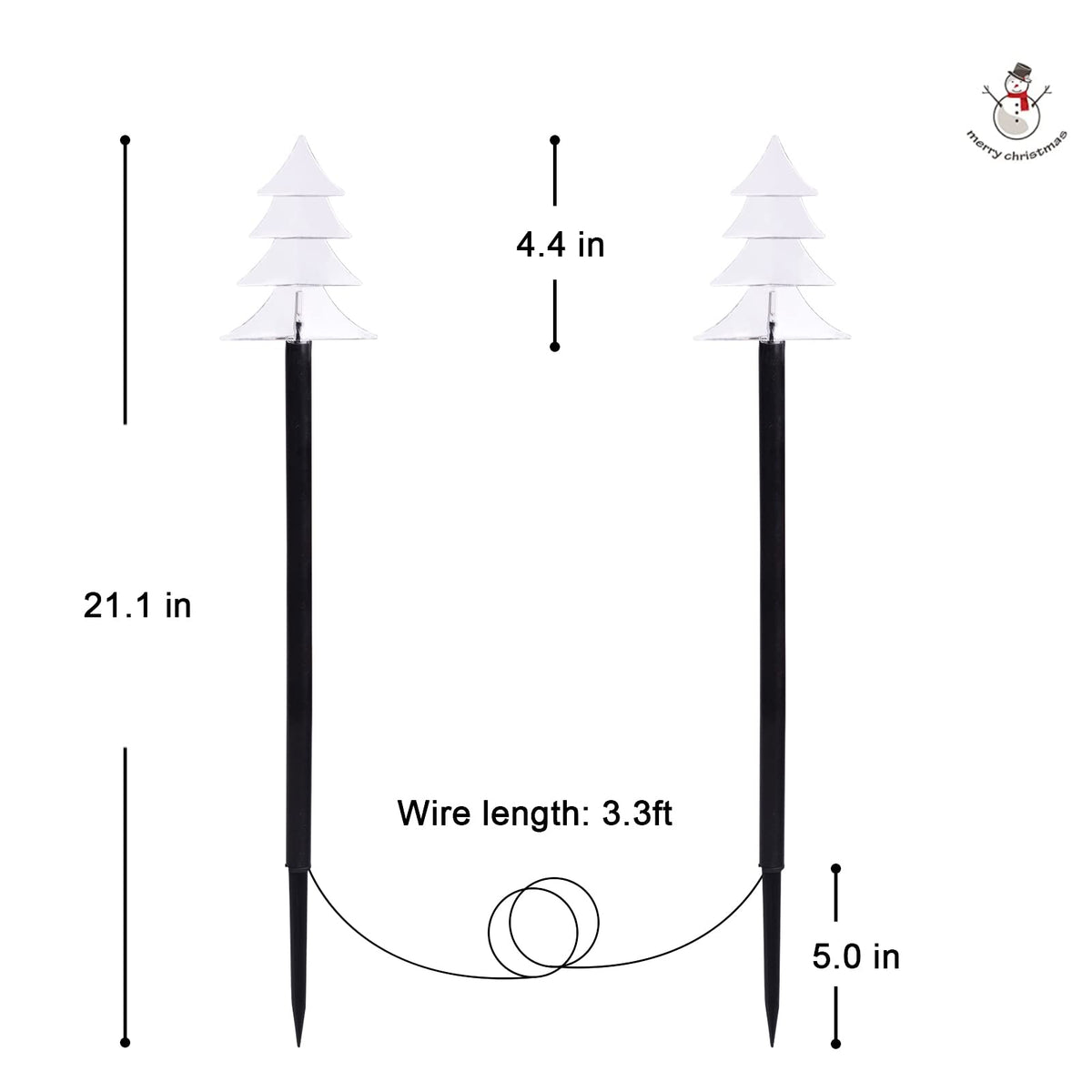 BRIGHTDECK Christmas Solar Pathway Lights Outdoor Decorations, 8 Modes Xmas Tree Candy Lights Waterproof Led Garden Stake Light for Walkway Yard Lawn Porch Holiday Decor (Red Tube Tree, 5 Pack)