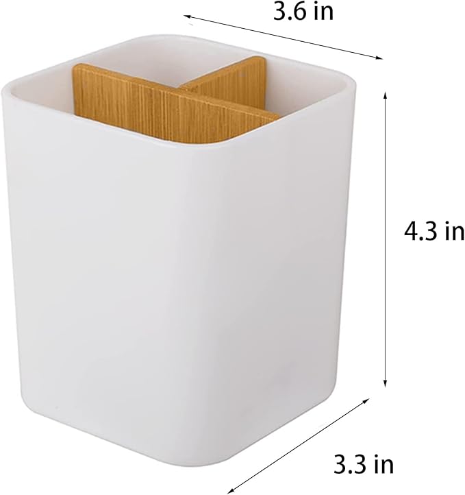 Toothbrush Holder for Bathrooms, 3 Slots Toothbrush and Toothpaste Holder