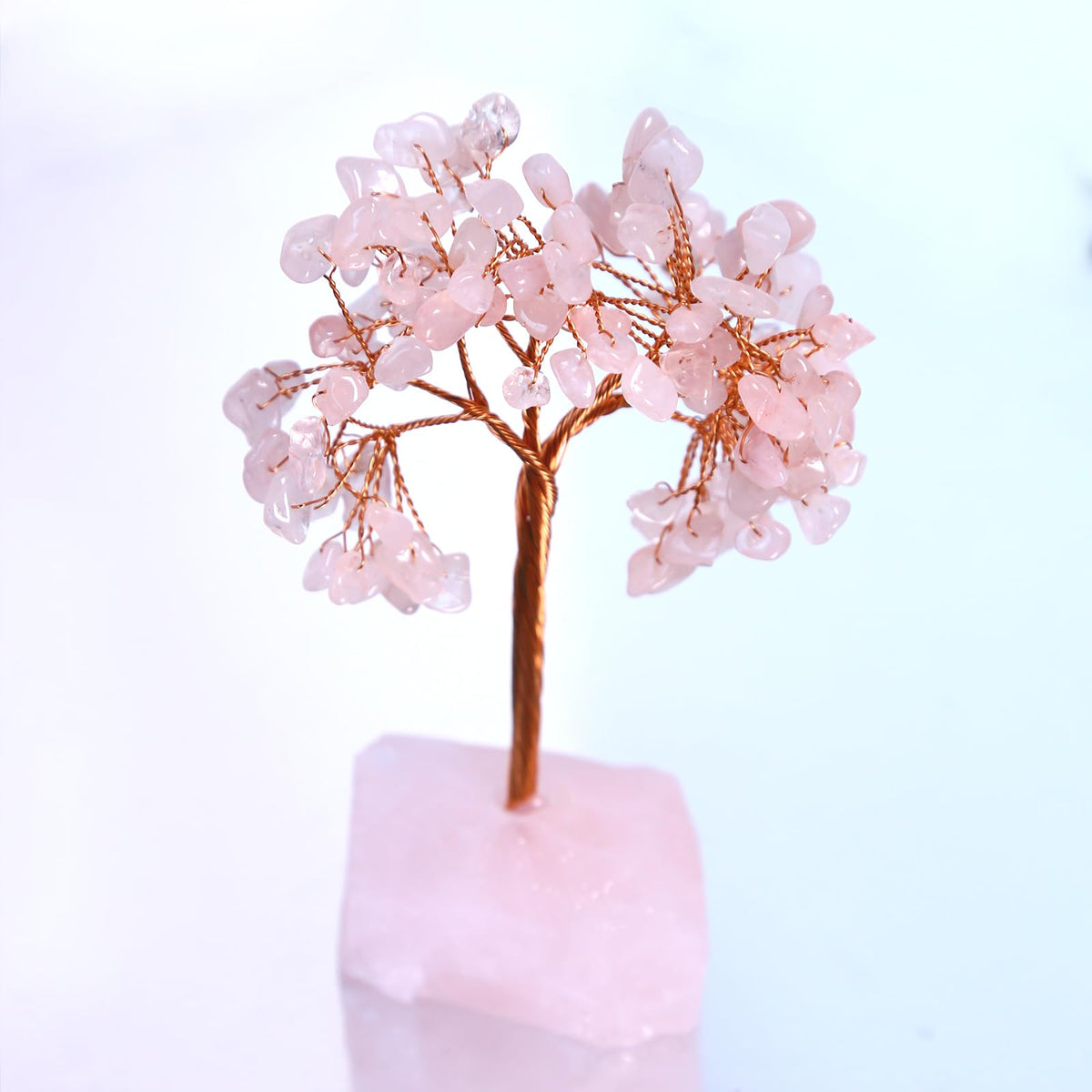 TPXNLP Chakra Healing Crystals Tree Amethyst Pink Quartz Twinkling Tree Good Luck Feng Shui Sculptures Decoration,Gift for Anniversary,Sister Birthday,5" Height