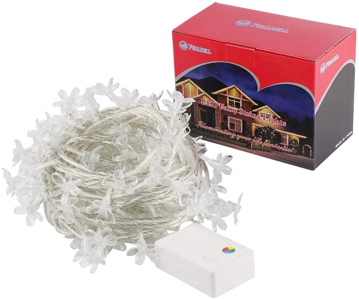100 LED Red Cherry Blossom Flowrer String Lights, 33 FT Plug in Fairy Floral Lamp with 8 Modes, Flexible Clear Wire for Bedroom Balcony Patio, Valentine's Day Christmas Indoor Outdoor Decorations