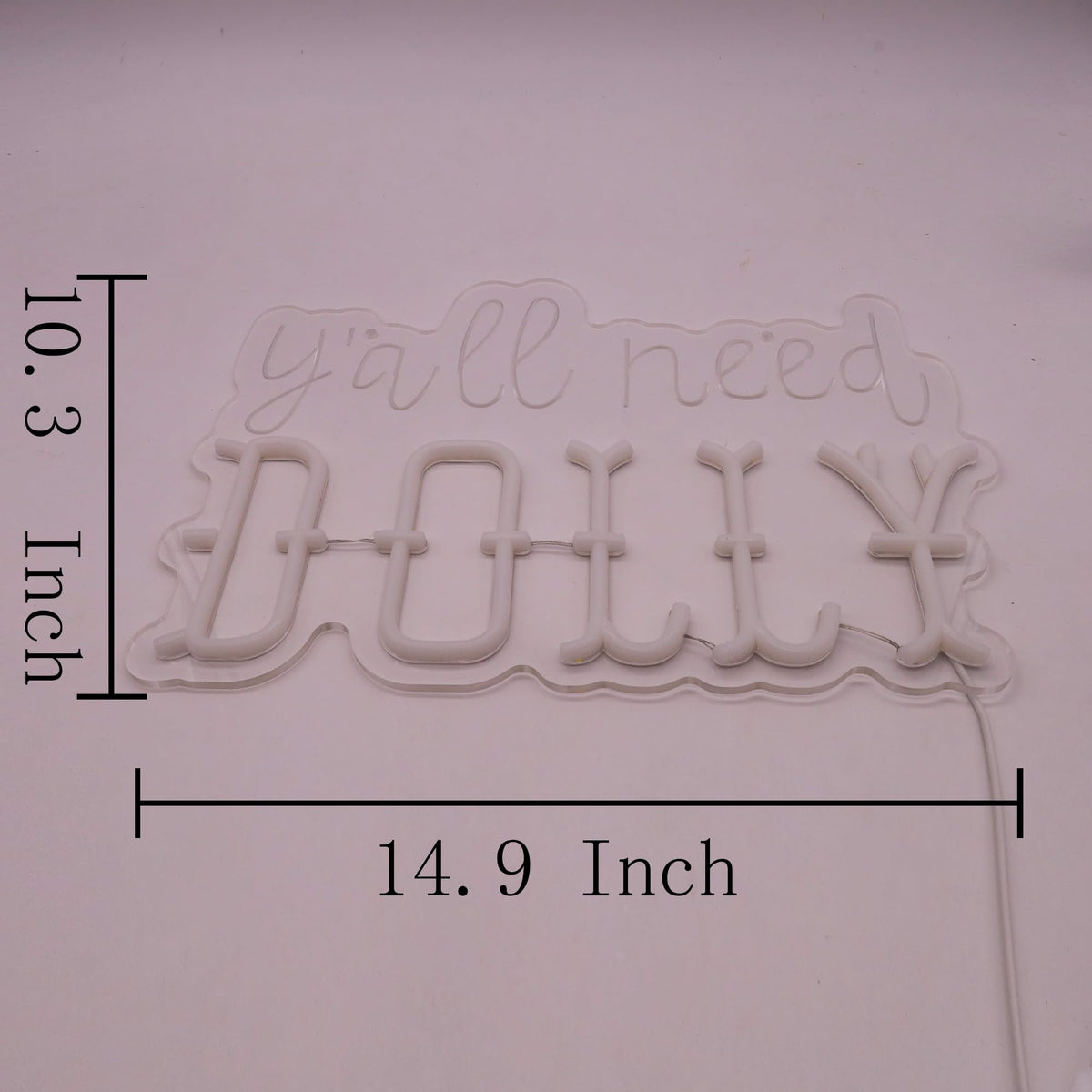 Y'all Need Dolly Neon Sign,Dolly Light Up Sign,For Wall Decor Home Decor USB Powered Christmas Birthday Gift
