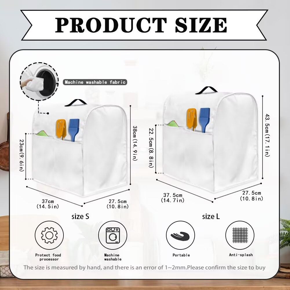 Annejudy Christmas Snowman Pattern Kitchen Aid Mixer Cover, Food Processor Cover with Top Handle and Pocket, Dust Covers for Kitchen Appliances Stand Mixer or Coffee Maker Appliance Cover