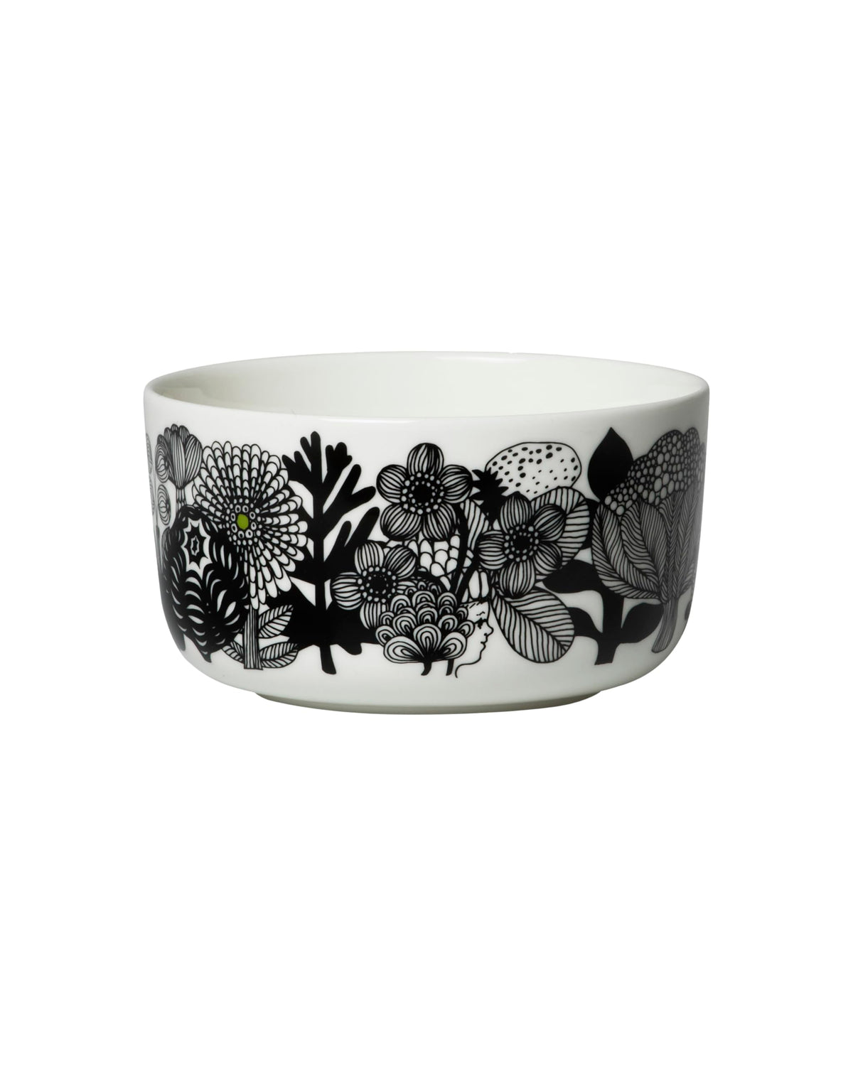 MARIMEKKO Oiva Siirtolapuutarha Medium Bowl – Refine Your Kitchen Décor with Our Iconic Black and White Stoneware — Elevate Your Dining Experience with This Stylish Cereal Bowl (17 Oz)