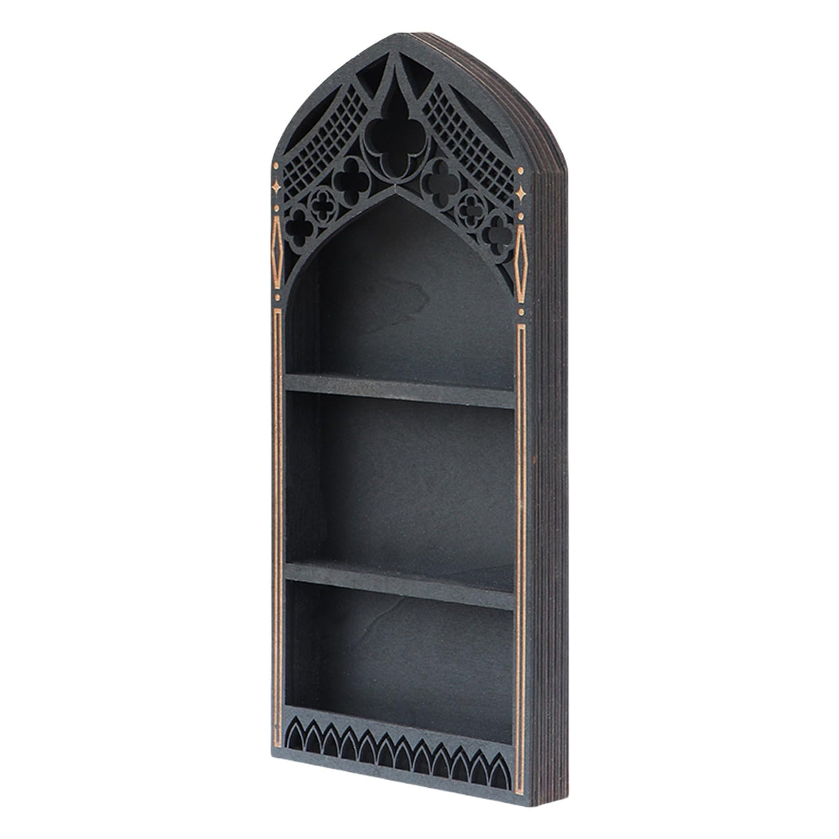 Xinsheinelry French Multi Layer Shelf for Crystal Mineral Agates Decorations Easy to Assemble Tiers Wooden Layer French