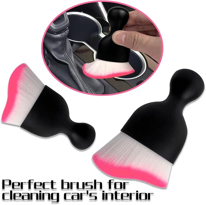 Car Interior Dust Brush, Auto Detailing Brush, Soft Bristles Car Cleaning