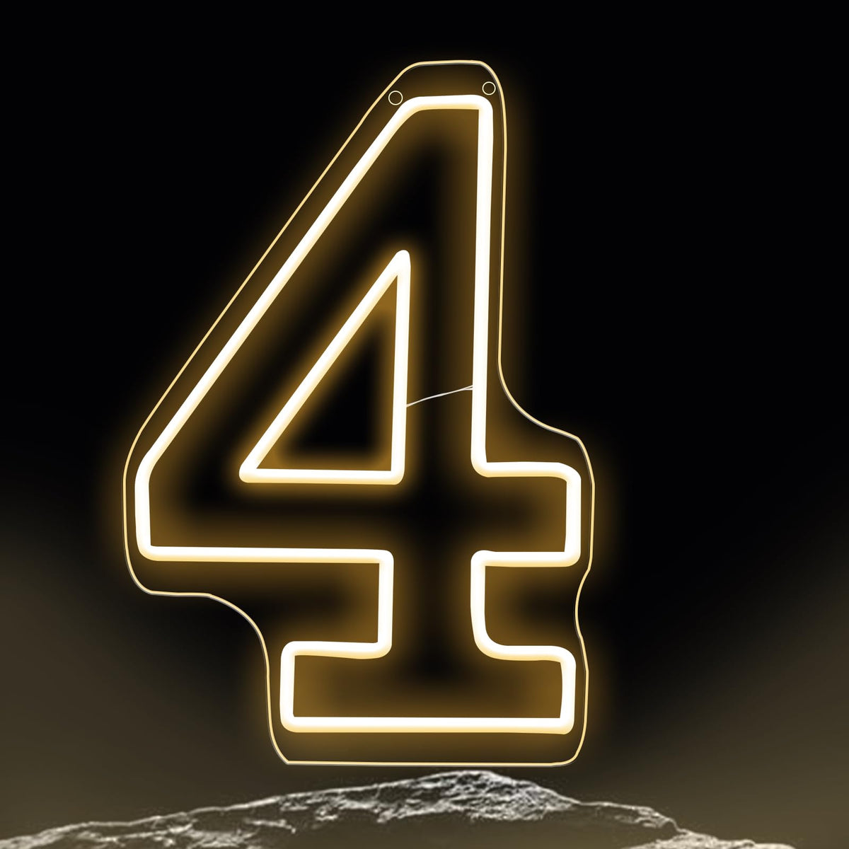 RUMONZS LED Acrylic Light up Number, Decorative Transparent Light up Letters USB Powered Big Number Sign Light for Birthday, Night Light, Party, Anniversary, Christmas, Home Decor, Wedding 12'' (number4)