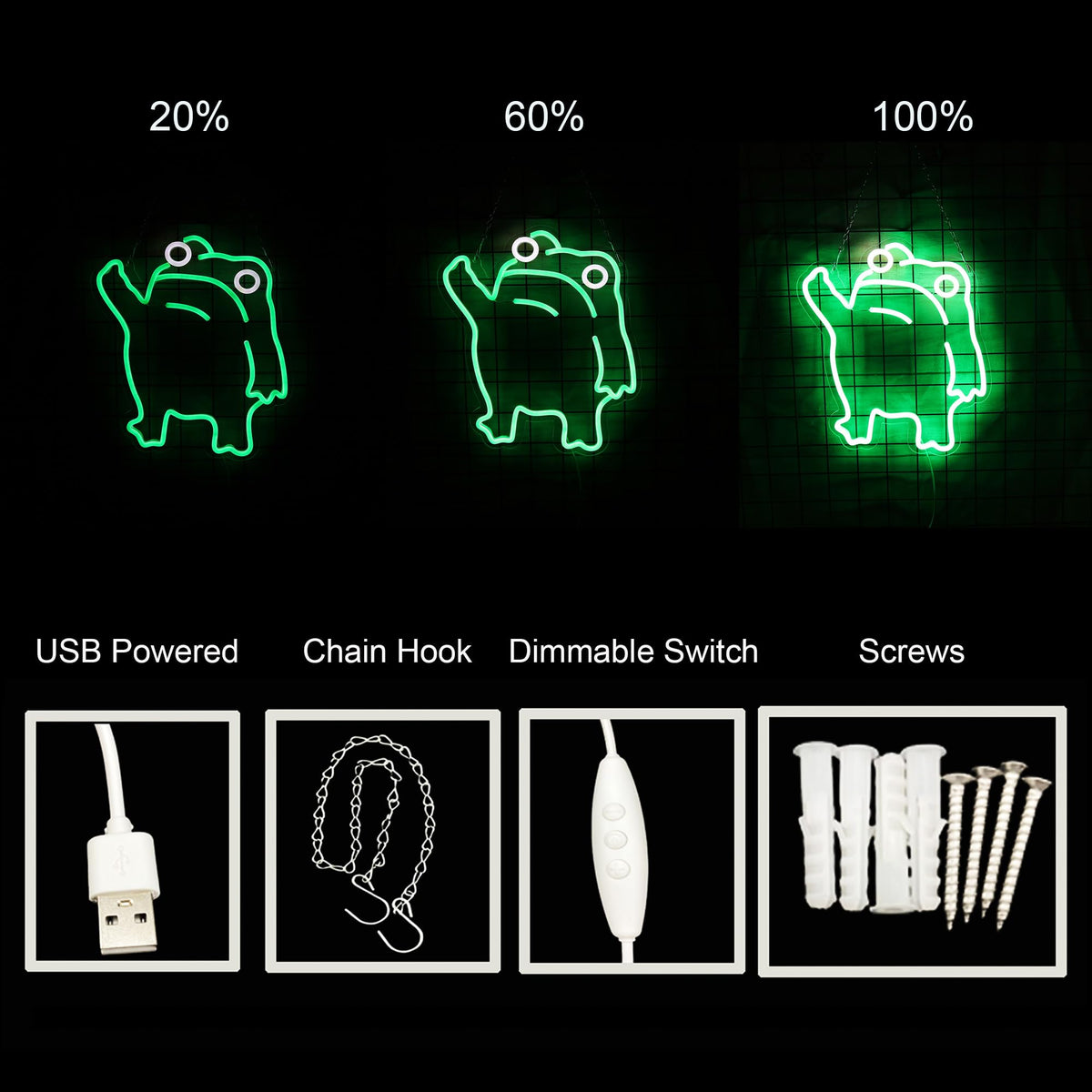 Frog Neon Sign For Room Wall Decor Neon Frog Light Up Sign Led Wall art Holiday Birthday Gift