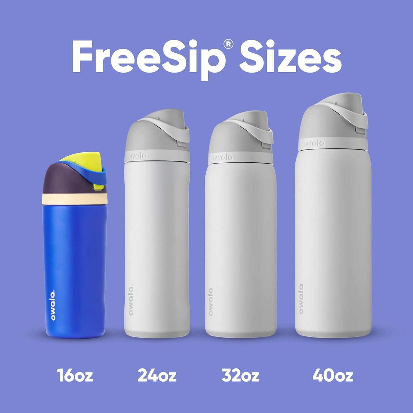 Owala Kids FreeSip Water Bottle - Insulated Stainless Steel with Straw | BPA-Free, 16 oz, Celestial Sphere
