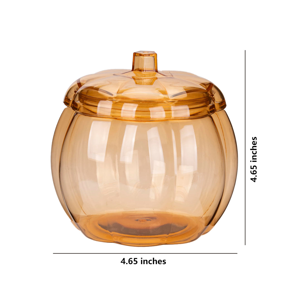 HANZE Large Pumpkin Container, Pumpkin Shaped Candy Toy Jar, Back To School, Teacher Appreciation Gift, Party Ornaments, Halloween, Thanksgiving,Christmas Decor Box - Orange, 2 Pack