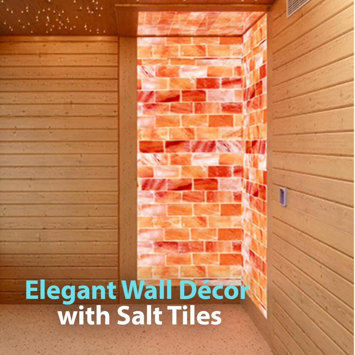 ZK Pack of 20 Himalayan Salt Tiles 8"x4"x1" – Natural Pink Salt Bricks for Sauna Walls, Salt Blocks of 2.5 lbs for Spa Rooms, Backlit Salt Walls & DIY Wellness Décor