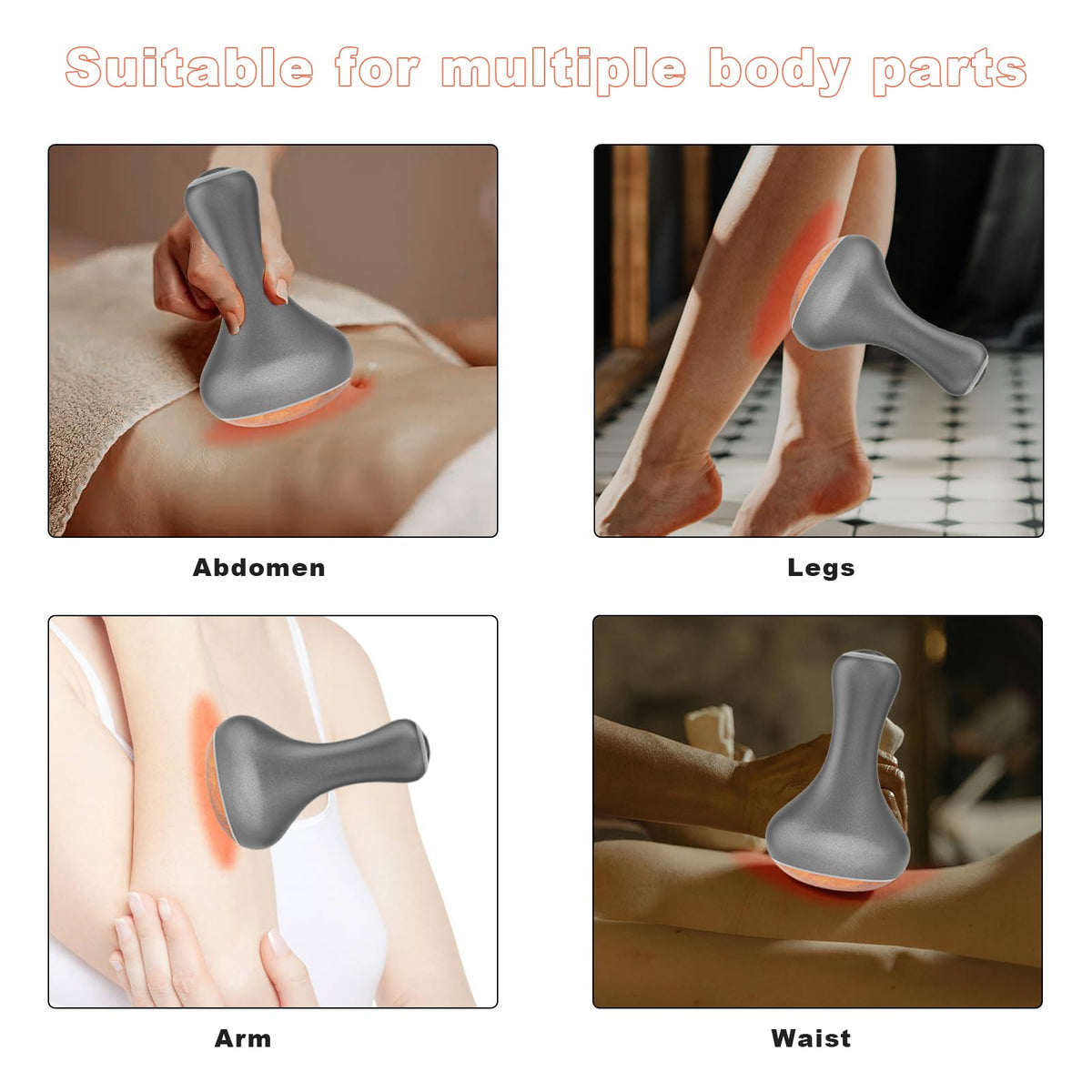 DragonJungle Hot Stones for Massage,Hot Stones Muscle Massage with Warmer, Wireless Natural Red Bian Stone Electric Gua Sha for Home Spa