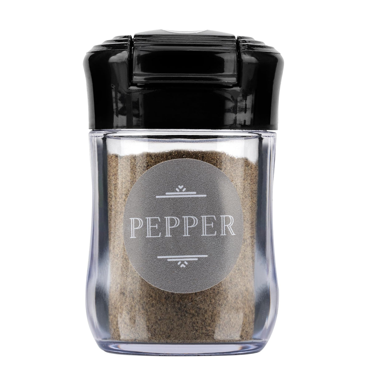 CRYSTALIA Clear Plastic Camping Salt and Pepper Shakers, 2 Pack Mini Salt and Pepper Shakers with Lid, BPA Free Plastic Condiment Containers for Picnic, Camping, Travel, Work, Purse, Catering