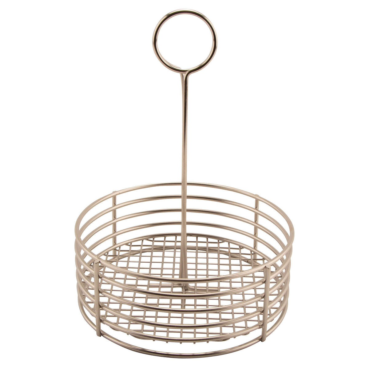 G.E.T. Enterprises Stainless Steel Round Stainless Steel Condiment Caddy Stainless Steel Table Caddies Collection 4-81866 (Case of 12)