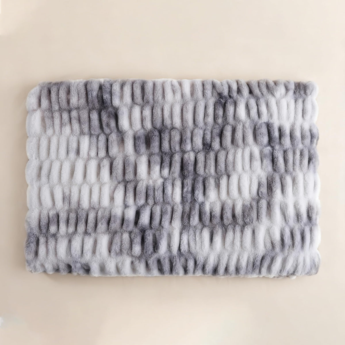 Smoofy Tie-dye Grey Throw Blanket for Couch – Luxury Faux Rabbit Fur Blanket, Ultra Soft Fluffy Plush Fuzzy, Lightweight Warm Cozy Blanket for Bed Sofa, Aesthetic Room Decor Gift for Women 60"x80"
