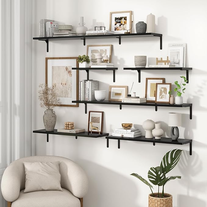 Fun Memories Deep Floating Shelves, 36W x 8D Floating Shelves Set of 2