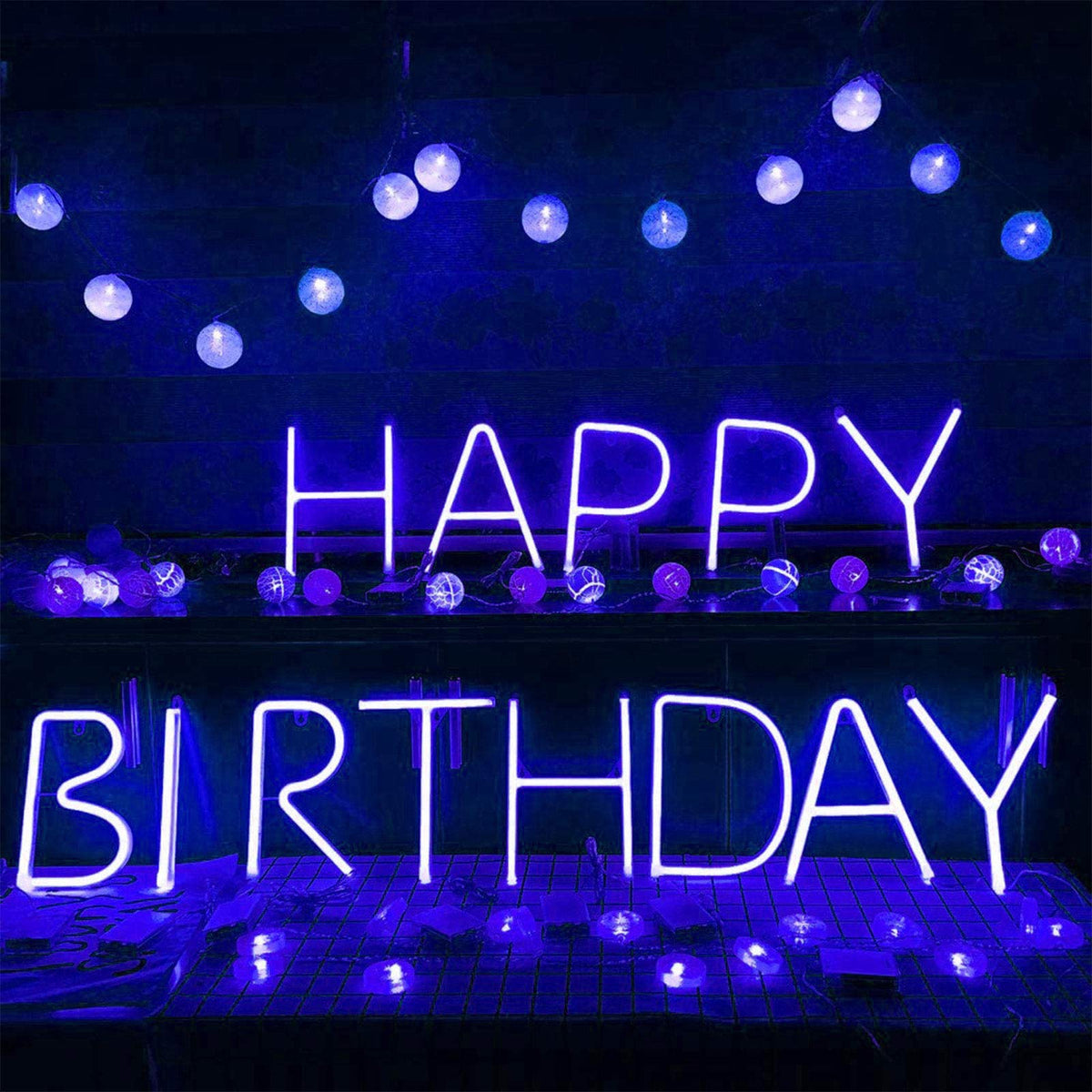 Neon Signs, ENUOLI Letters Light Neon Letters Marquee Letters with Lights Blue Light Up Signs for Wall Decor Christmas Party Bar Decorations Lights for Wedding Birthday (N)