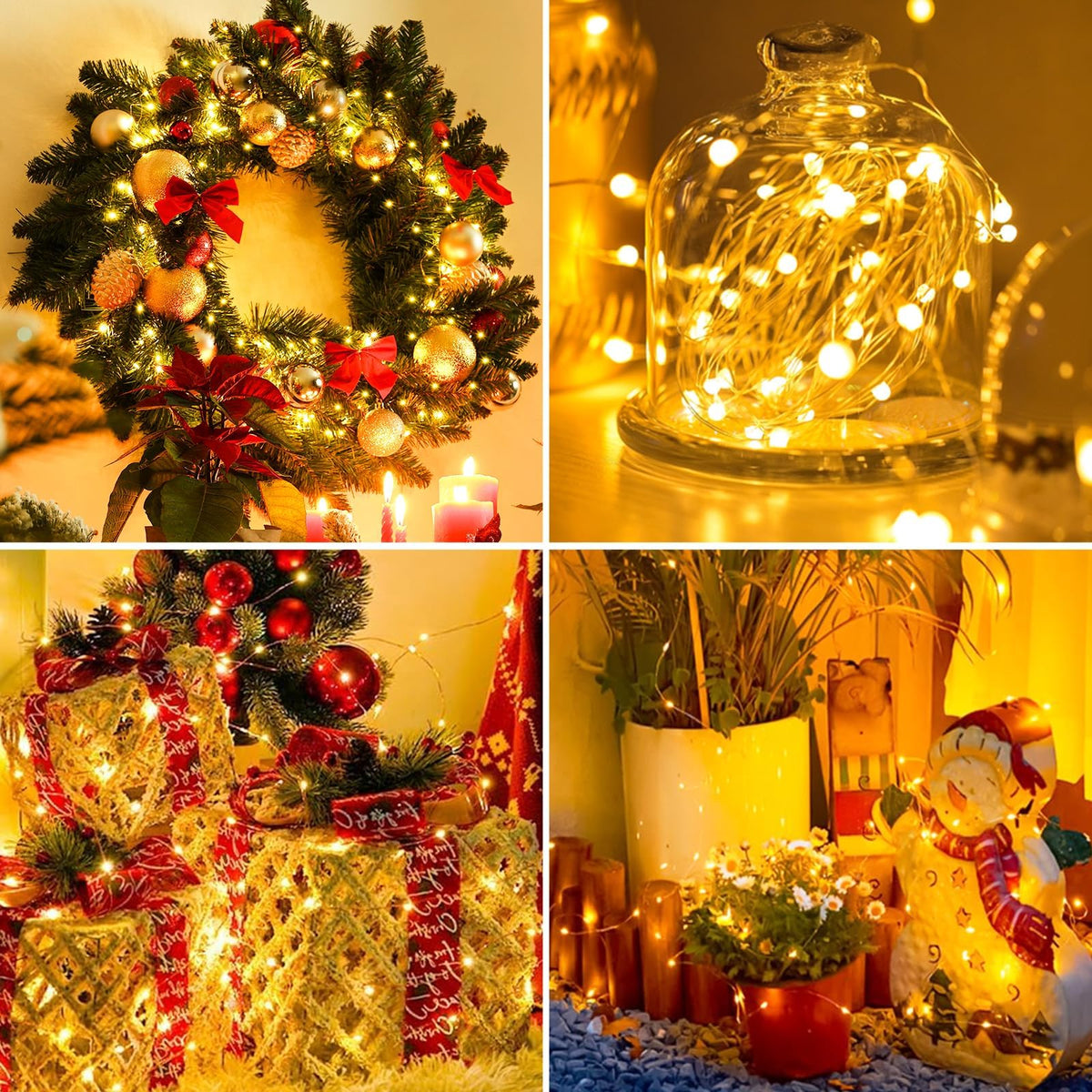 Fairdeer 12 Pack Fairy Lights Battery Operated - 7ft 20 Led Twinkle Lights 3 Modes, Bulk Mini String Lights Waterproof for Mason Jars Vases DIY Party Wedding Decoration Christmas -Warm White