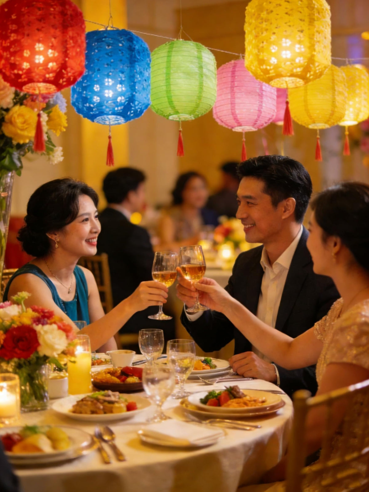 5PCS Paper Lanterns with LED Lights,Cute 6 Inch Lantern Vibrant Hanging Paper Lanterns Lamp with Sticks for Lunar New Year Spring Ceremony Wedding,Mid-Autumn Party Decoration