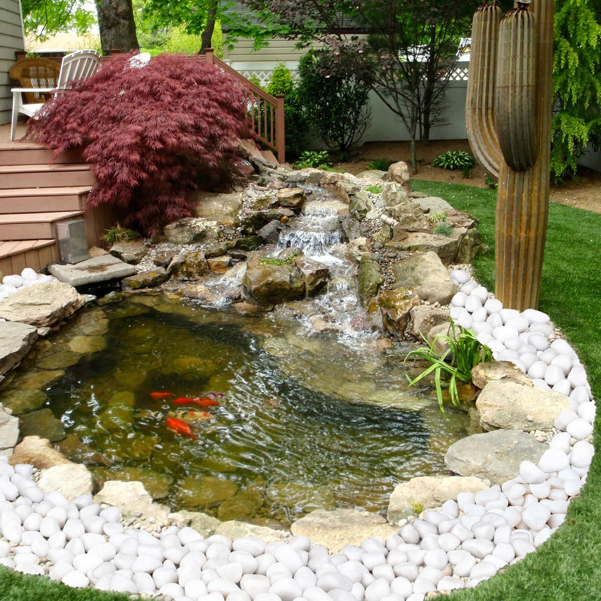 Pulovin 20 lbs White Rocks for Landscaping, 2-3 Inch Large White Rocks for Plants, Decorative Polished Stones for Garden, Walkways, Yard, Plants Pots, Vases, Crafts