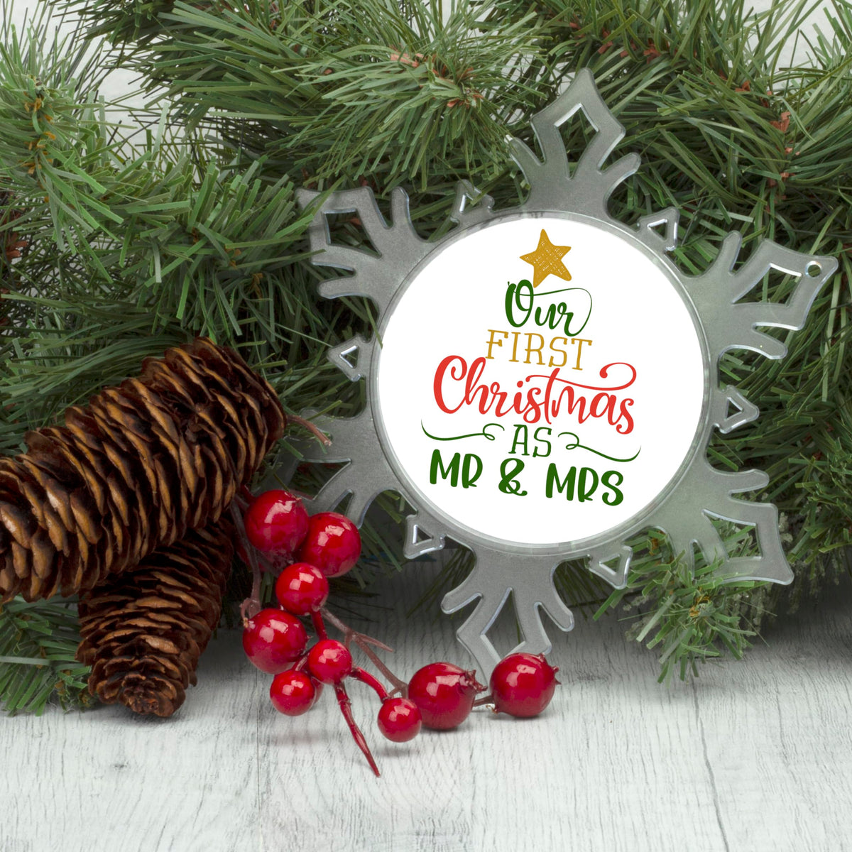 Snapins Snowflake Photo Ornaments - Pack of 24