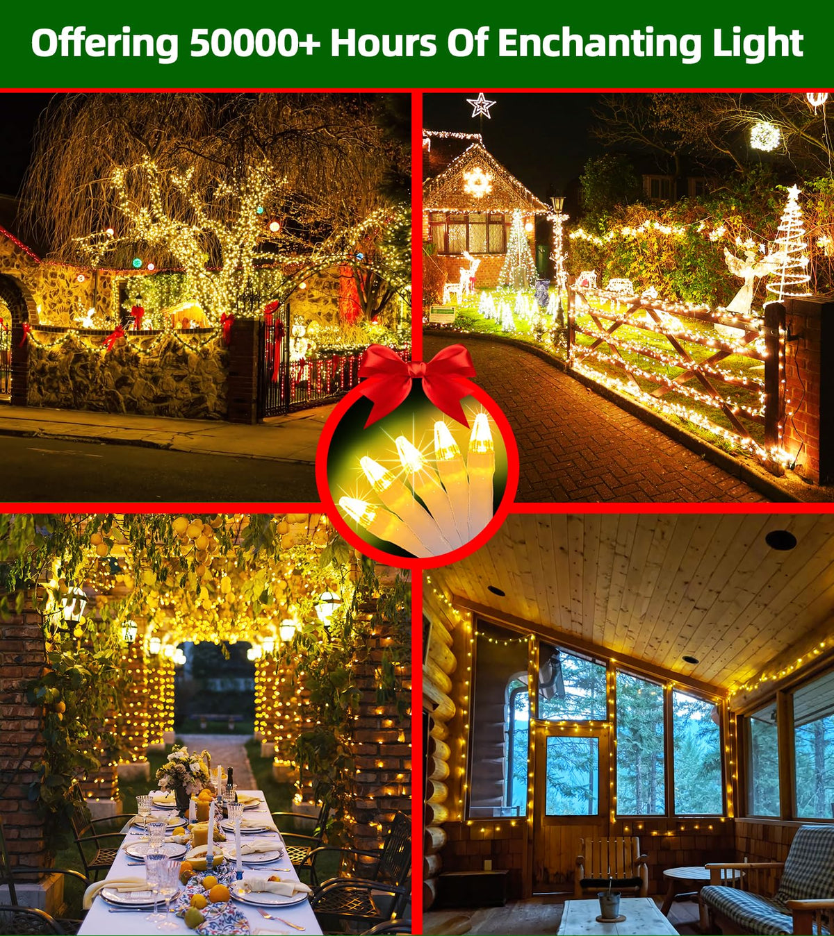 750 LED Chrstmas Lights, 240ft Outdoor Christmas String Lights with 12 Modes, Warm White LED String Lights with Timer Dimmable Waterproof for Tree Fence Garden Xmas Wedding Party Decor WarmWhite