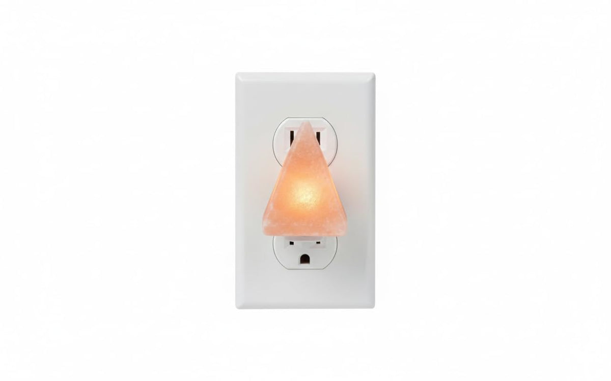 NatureBoost Himalayan Pink Salt Night Light Pyramid (1 Pack) Decorative Ambient Night Lights for Bedroom, Bathroom, Nursery & Home Décor