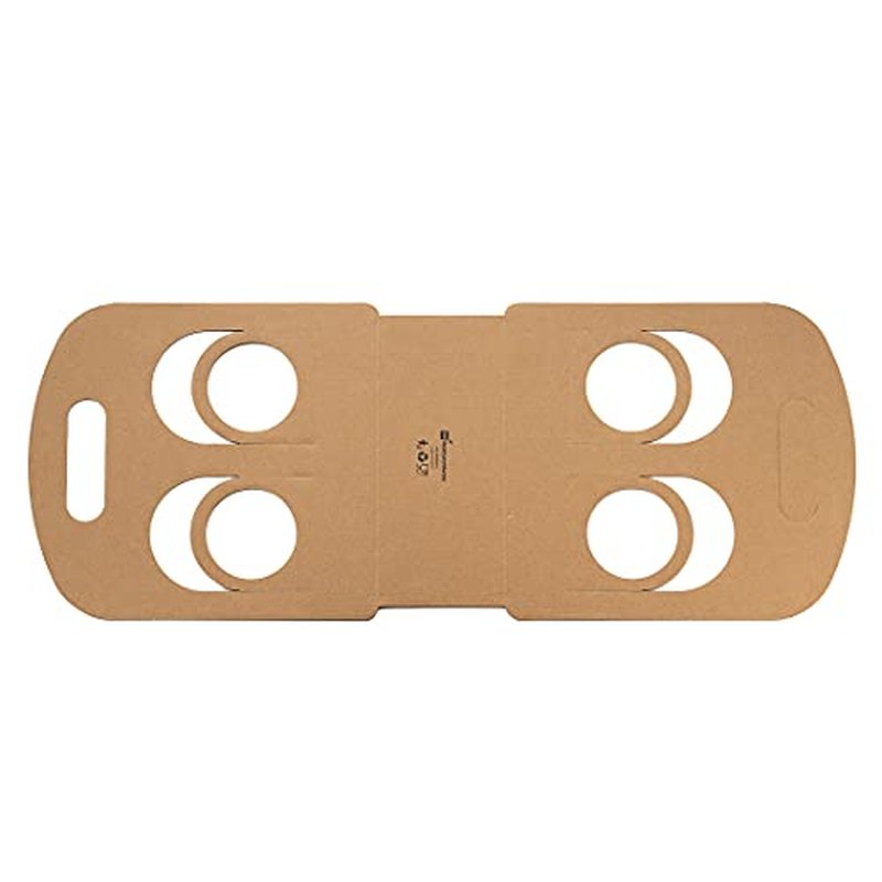 Restaurantware Bio Tek Drink Carriers 100 Disposable Cup Carriers With Handles - Holds 2 Cups For Delivery Or To Go Kraft Paper Drink Holders Built-In Handle Fits Multiple Beverages