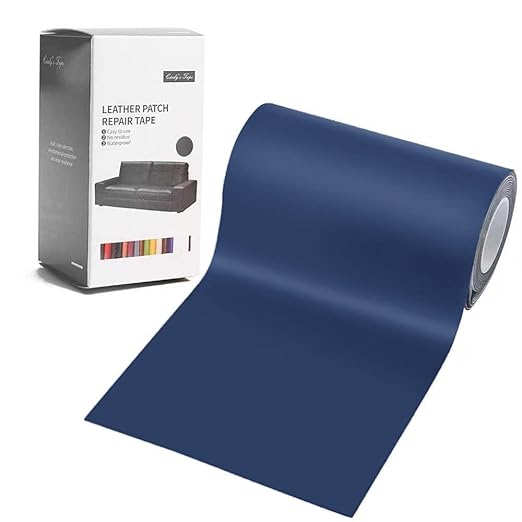 Leather Repair Patch Tape Kit Dark Blue 3 x 60 inch Self Adhesive Leather
