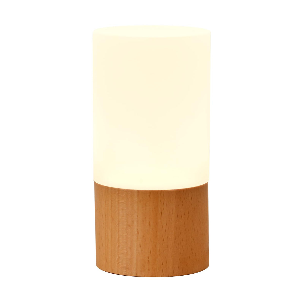 YIEONSHION Creative Wooden LED Desk Lamp, Dimmable Bedside Night Light for Bedroom, Warm Ambient Lighting Table Lamp, Modern Home Décor Accent Light, Unique Housewarming Gift
