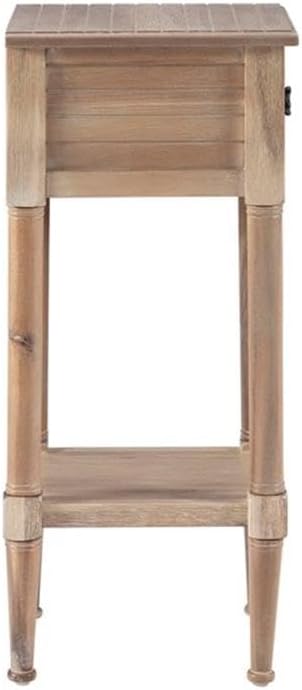 Home Square Wood Accent Starfish Coastal Side Table in Natural