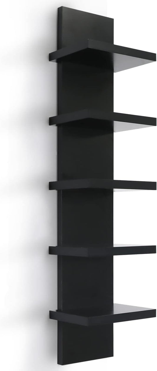 Homaterial 5 Tier Shelvesl, Vertical Column Wall Decor Mount Floating Shelves
