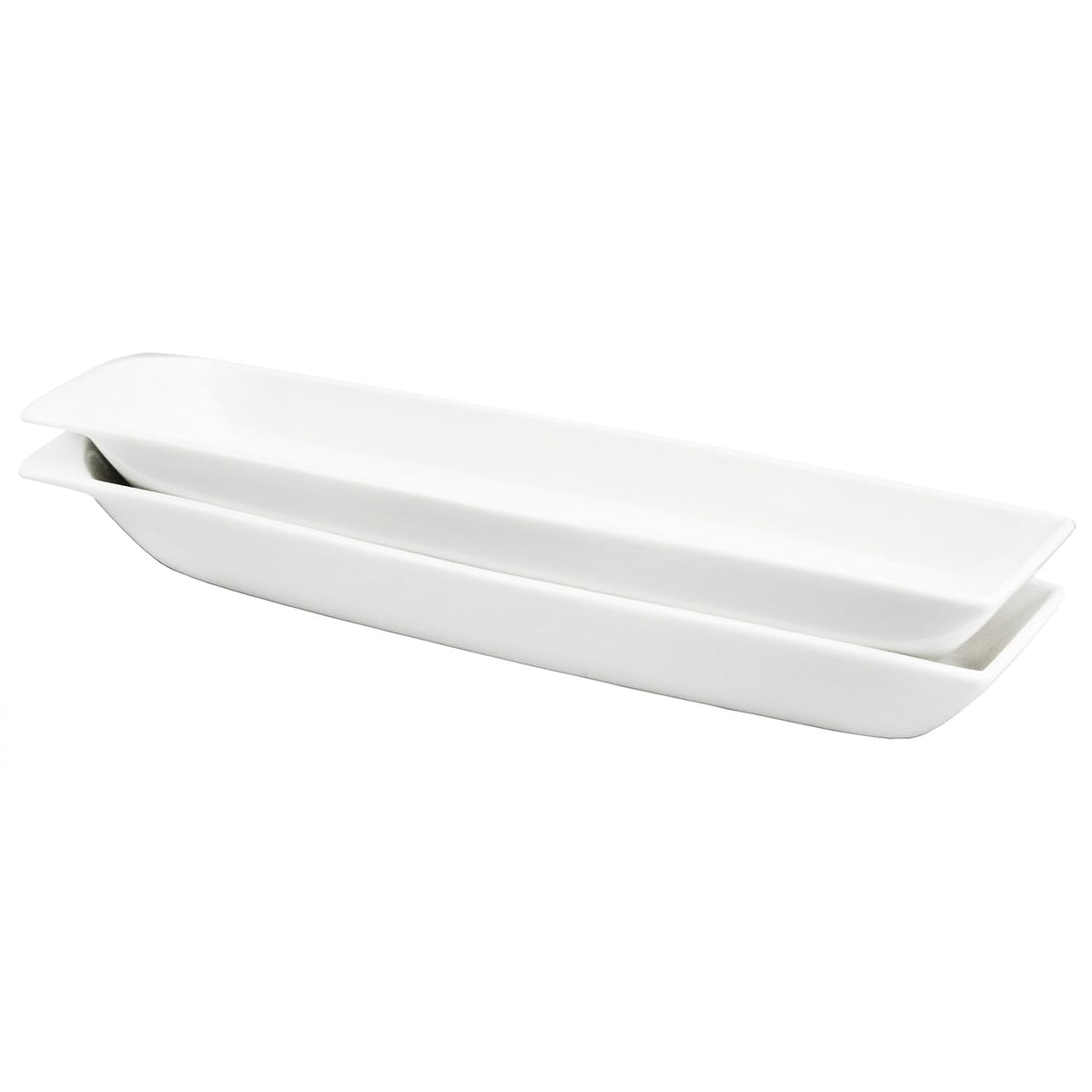 Creativity Home Ceramics Olive Plate Cheeses Plate, Olive Cookies Tray - Large, Chip Resistant, White Porcelain Olive Canoe, Dishwasher Safe, For Snacks, Appetizers 14 Inch