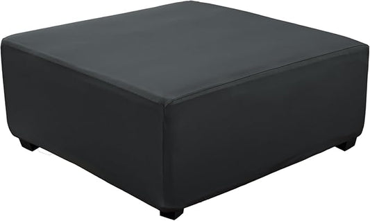 Super Stretch 40x40x15 inch Square Ottoman Cover- Soft Form Fit Ottoman Cover