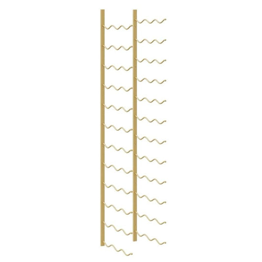 vidaXL Wall Mounted Wine Rack for 36 Bottles - Gold Iron - Easy Assembly and Durable - Trendy Wine Storage Solution for Modern Homes