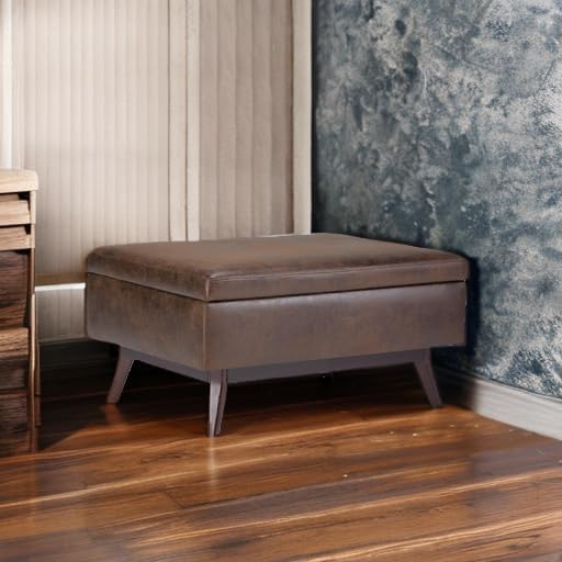 SIMPLIHOME Owen Coffee Table Storage Ottoman