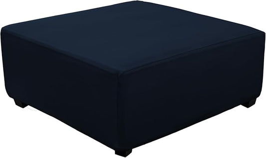 Super Stretch 40x40x15 inch Square Ottoman Cover- Soft Form Fit Ottoman Cover