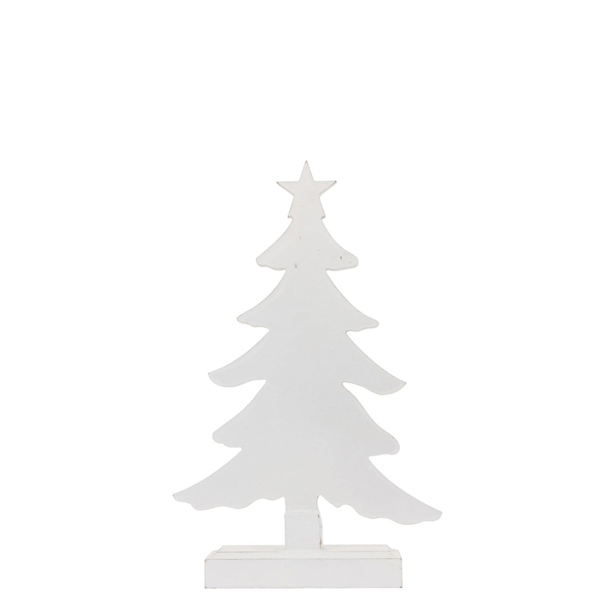 Boston International Christmas Tree for Tabletop Mantel Shelf Winter Holiday Decorations for Home, 3 Sizes, Weathered Winter White Trees