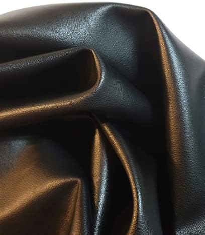 Black Soft Faux Vegan PU {Peta Approved Vegan} Leather by The Yard 20 Yard roll