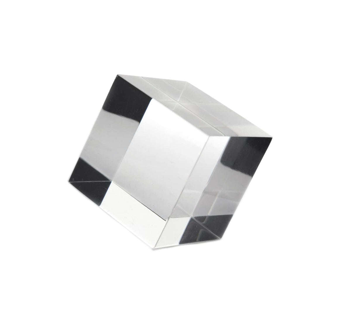 CMY Cubes The Cube Presence (50mm) - Clear & Transparent Optical Cube - Paperweight, Decorative Item - Educational, Scientific, Physics & Kinetic Art Desk Object
