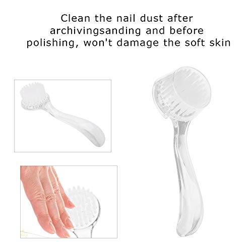 5pcs Soft Nail Dust Cleaning Brush Acrylic Gel Nail Art Powder Removal Brushes
