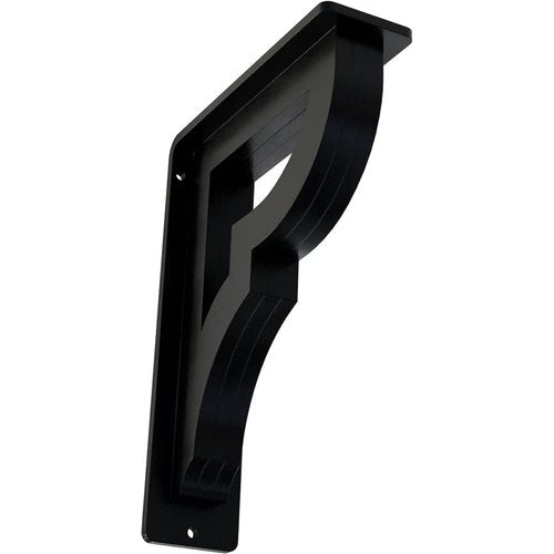 Ekena Millwork BKTM02X05X08TBR 2" W x 5 1/2" D x 8" H Bradford Wrought Iron Bracket (Triple Center Brace)