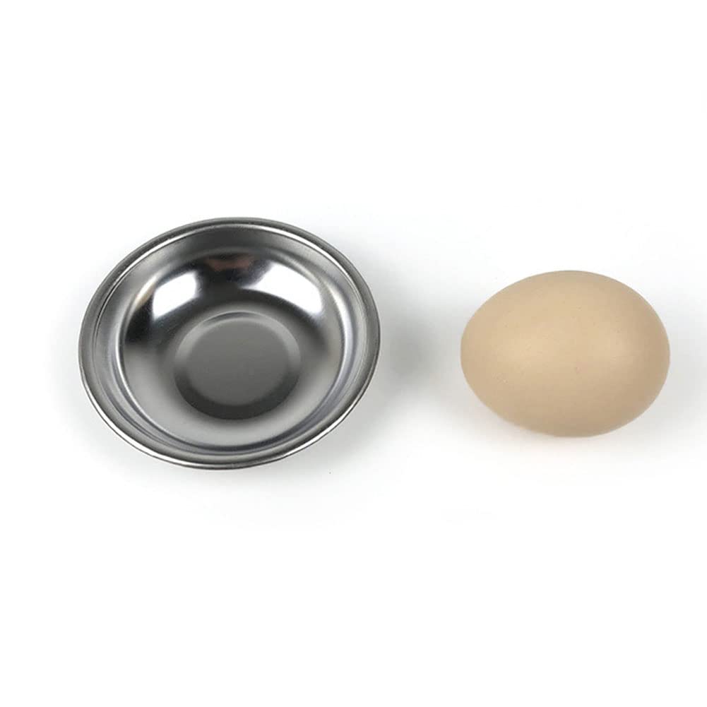 esowemsn 10PCS Stainless Steel Sauce Dishes Mini Appetizer Serving Plates 4inch Round Seasoning Dishes Sushi Dipping Bowl for Home Kitchen Restaurant