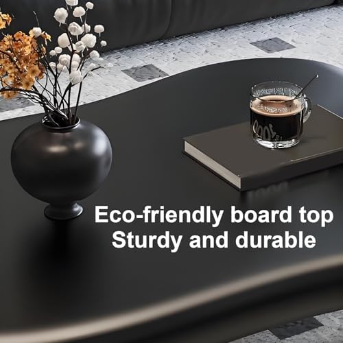 Eco-Friendly Vintage Cream Coffee Table – Sturdy Round Legs, Smooth Finish