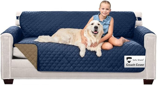 Sofa Shield® Couch Slip Covers for Dogs, Reversible Furniture Protector