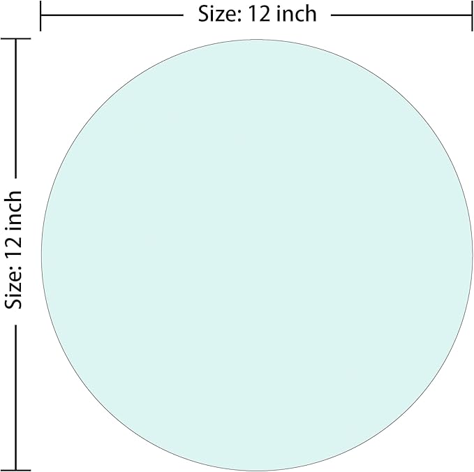 12" Round Tempered Glass Table Top