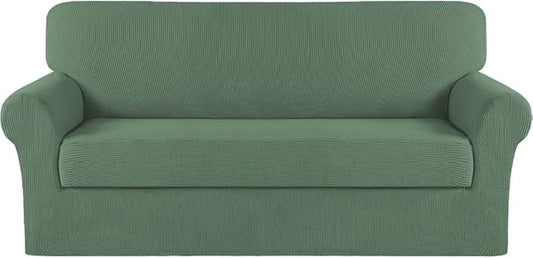 Turquoize Stretch Sofa Slipcover 2 Pieces Sofa Cover Couch Cover