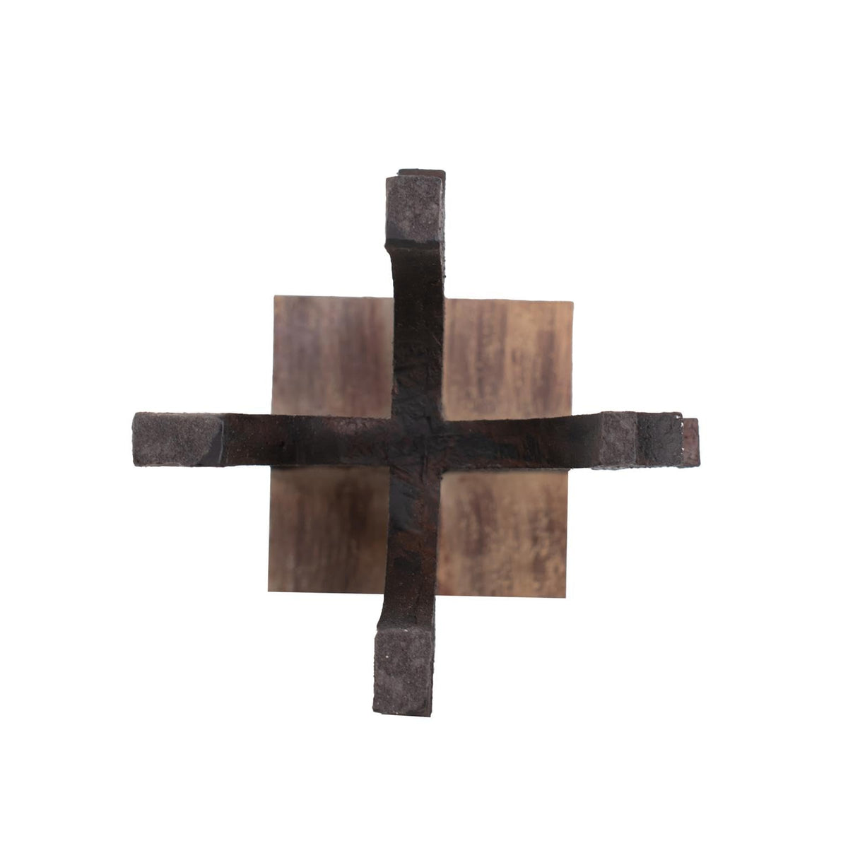 Howard Elliott Collection Cade Architectural Pillar Candle Holder, Black and Sand Modern Industrial Geometric Base Decorative Centerpiece for Living Room, Dining Table & Hallway Decor, Tall