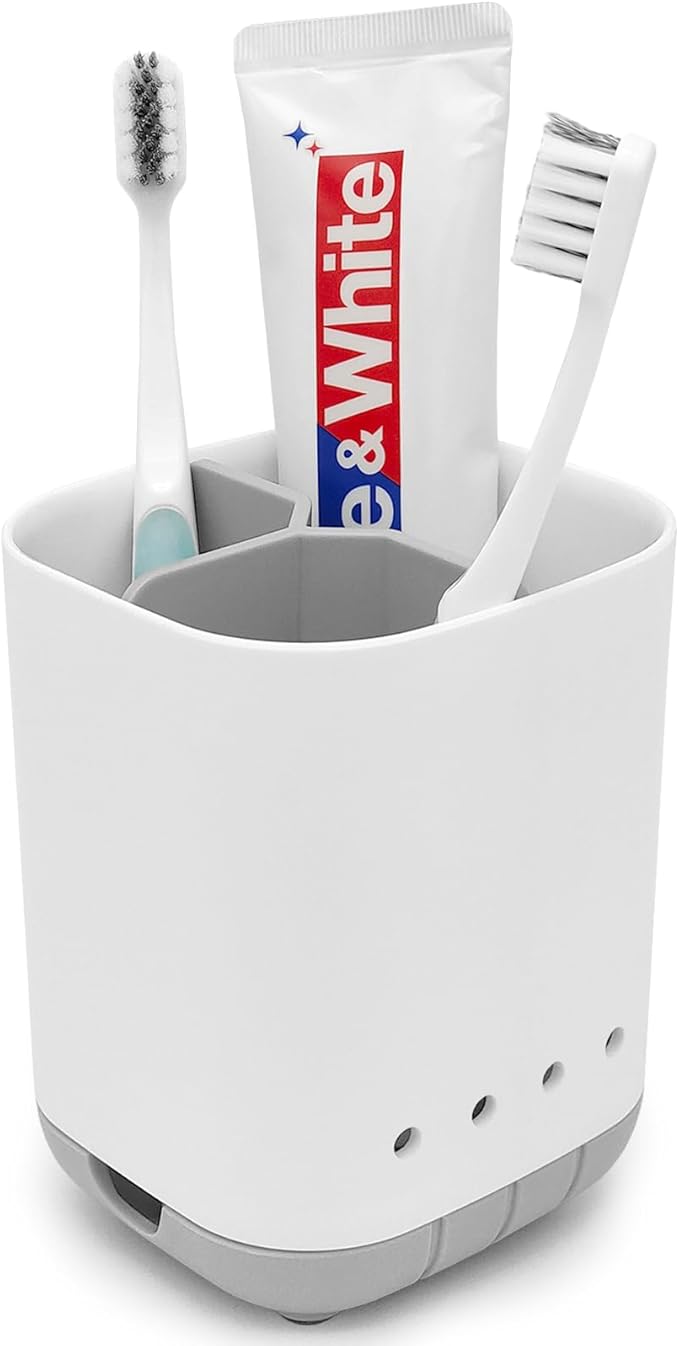 Toothbrush Holder for Bathroom, Plastic Detachable for Easy Cleaning