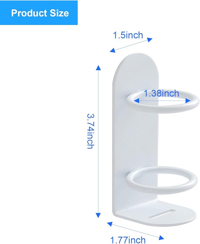 2 Pack Electric Toothbrush Holders Stick on The Wall Electric Metal Tooth